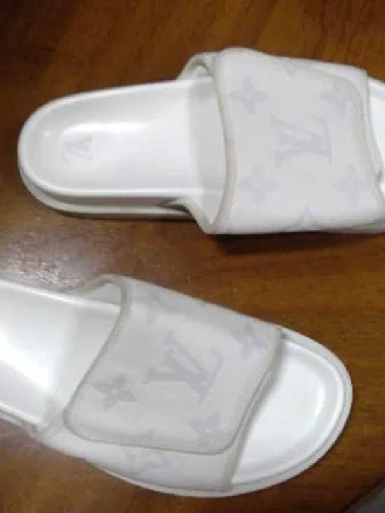 Louis Vuitton Miami Mules White Men's Size 13 - Picture 2 of 3